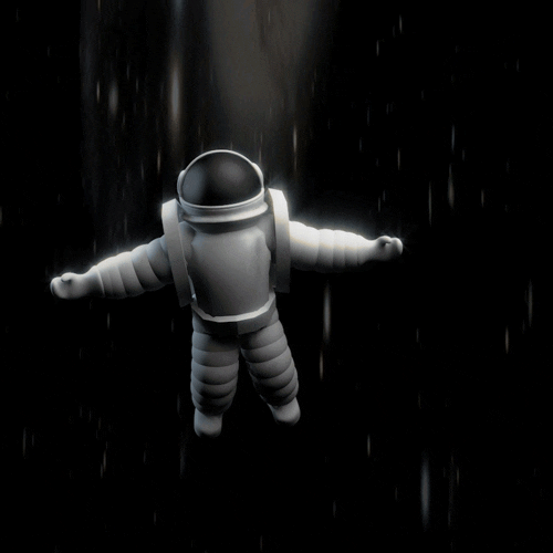 Astronaut breaking free — escape velocity